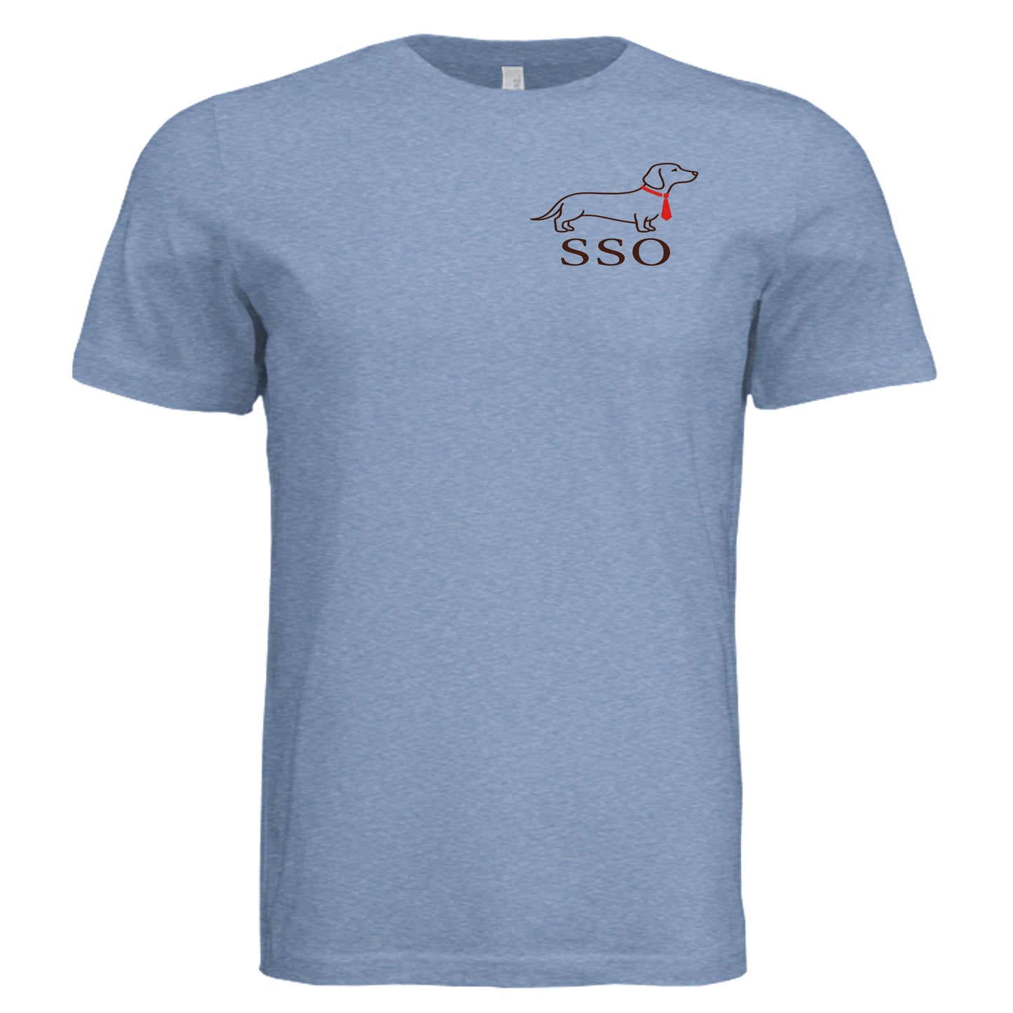 Solid Blue Triblend - 3413C - FRONT