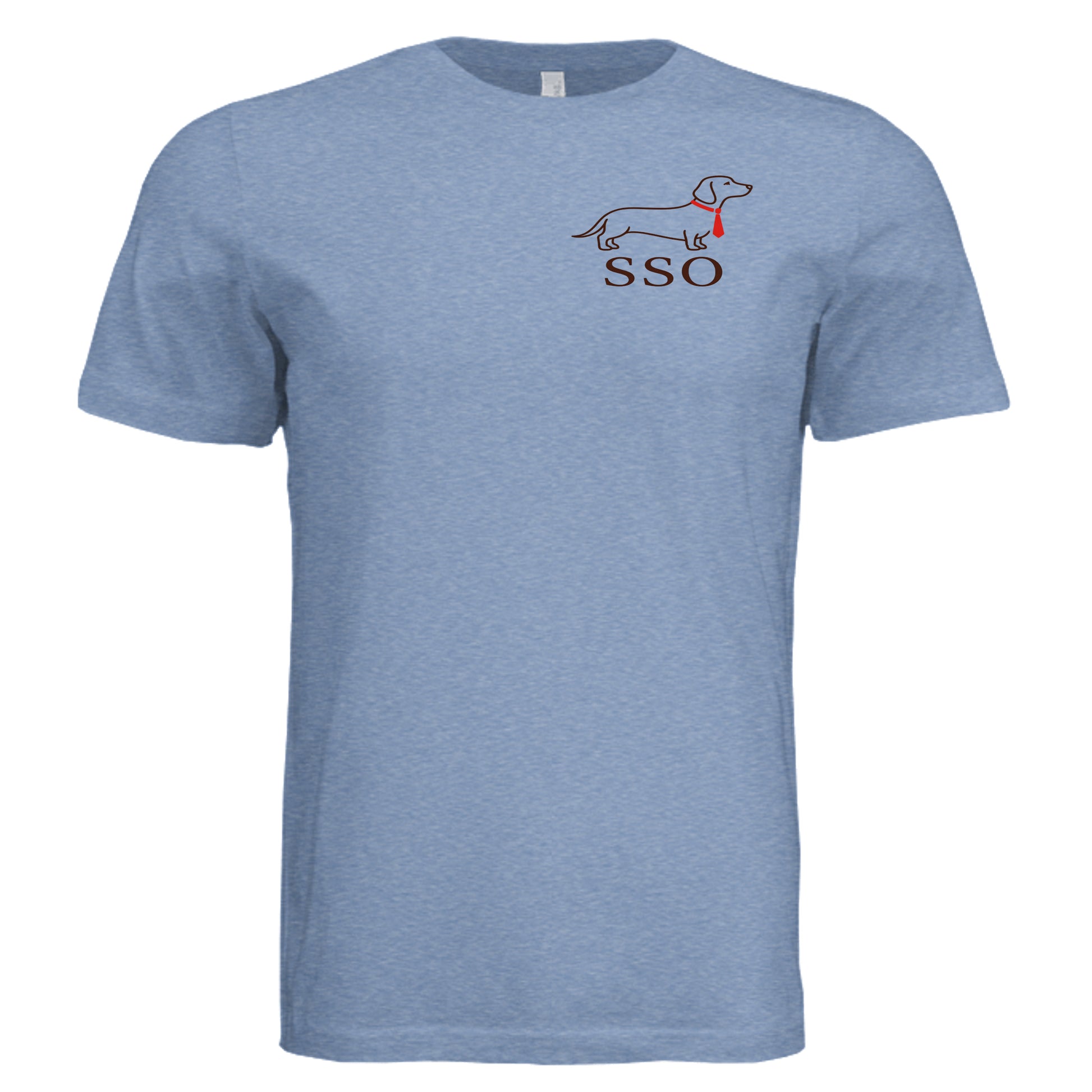 Solid Blue Triblend - 3413C - FRONT